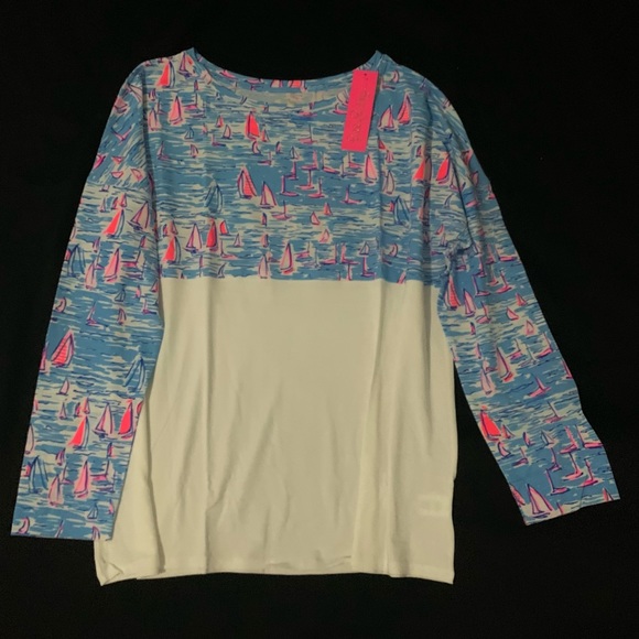 LILLY PULITZER XLARGE BOATYLICIOUS FINN TOP NWT - Picture 9 of 12